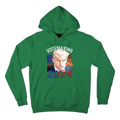 Votemaxing 2024 Trump Mewing Looksmaxxing Hoodie