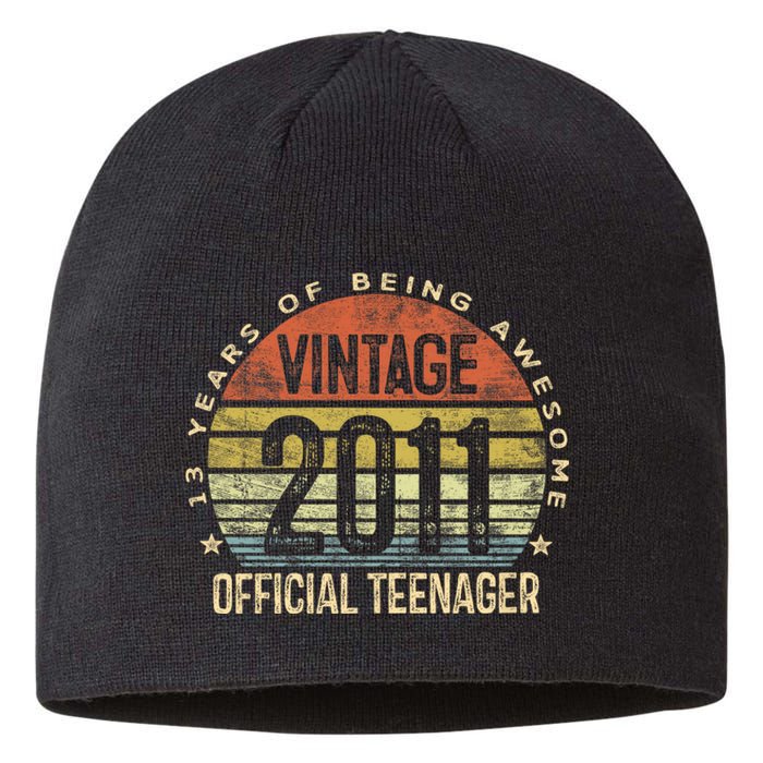 Vintage 2011 Teenager 13th Birthday Gifts 13 Yr Old Sustainable Beanie