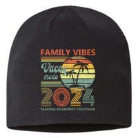 Vintage 2024 Vacation Family Vibes Making Memories Together Sustainable Beanie