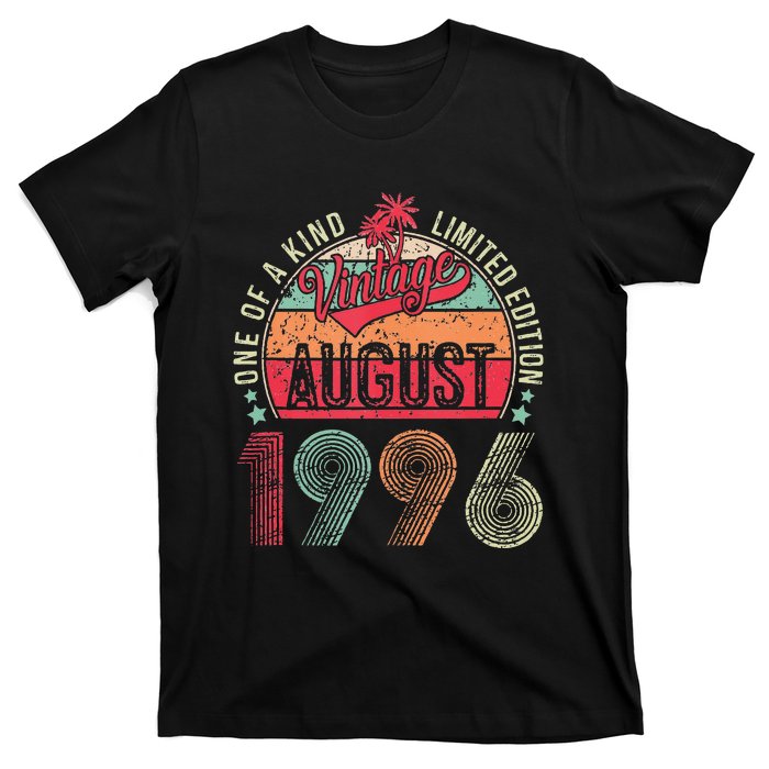 Vintage 27 Years Old August 1996 27th Birthday T-Shirt