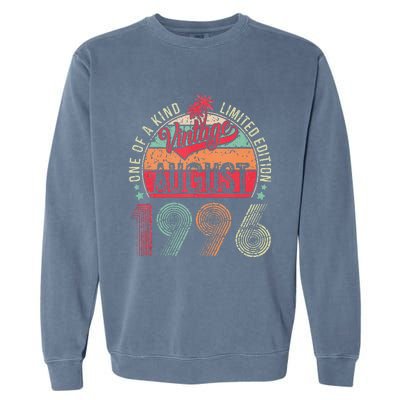 Vintage 27 Years Old August 1996 27th Birthday Garment-Dyed Sweatshirt