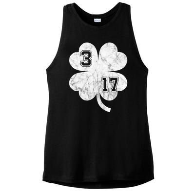 Vintage 317 Irish Clover Ladies PosiCharge Tri-Blend Wicking Tank