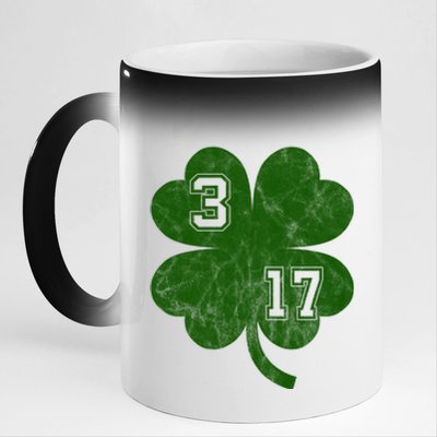 Vintage 317 Irish Clover 11oz Black Color Changing Mug