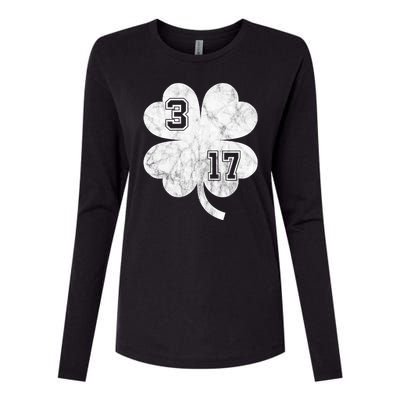 Vintage 317 Irish Clover Womens Cotton Relaxed Long Sleeve T-Shirt