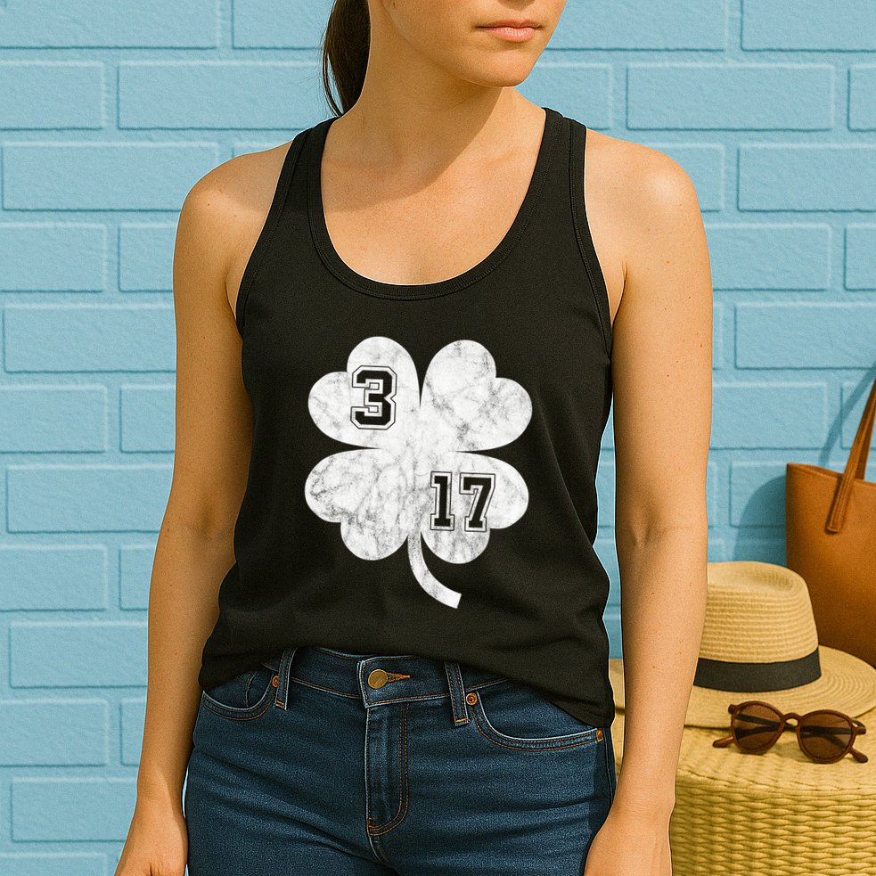 Vintage 317 Irish Clover Womens Tank Top