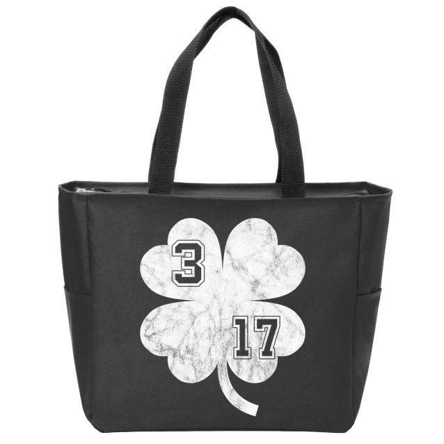 Vintage 317 Irish Clover Zip Tote Bag