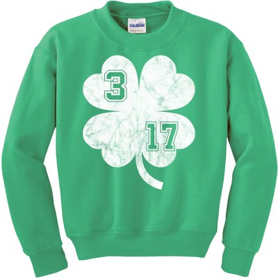 Vintage 317 Irish Clover Kids Sweatshirt