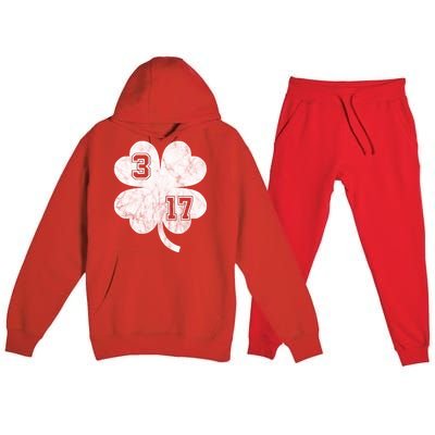 Vintage 317 Irish Clover Premium Hooded Sweatsuit Set