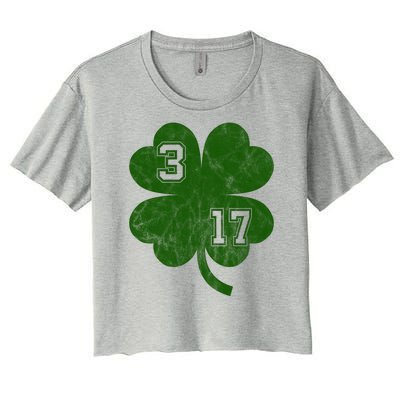 Vintage 317 Irish Clover Women's Crop Top Tee