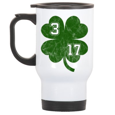 Vintage 317 Irish Clover Stainless Steel Travel Mug