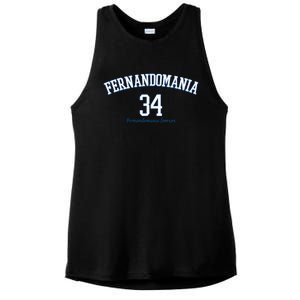 Valenzuela 34 Los Angeles Fernandomania Legend Ladies PosiCharge Tri-Blend Wicking Tank