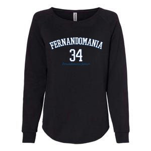 Valenzuela 34 Los Angeles Fernandomania Legend Womens California Wash Sweatshirt