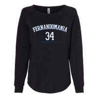 Valenzuela 34 Los Angeles Fernandomania Legend Womens California Wash Sweatshirt