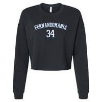 Valenzuela 34 Los Angeles Fernandomania Legend Cropped Pullover Crew