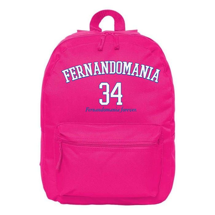 Valenzuela 34 Los Angeles Fernandomania Legend 16 in Basic Backpack