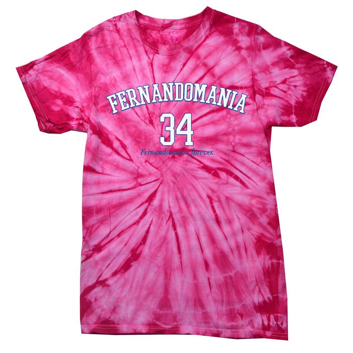 Valenzuela 34 Los Angeles Fernandomania Legend Tie-Dye T-Shirt