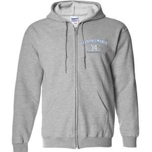 Valenzuela 34 Los Angeles Fernandomania Legend Full Zip Hoodie