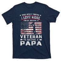 Veteran 365 Papa Veteran Fathers Day Gift T-Shirt