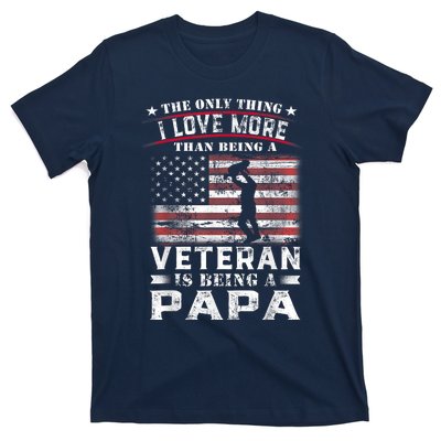 Veteran 365 Papa Veteran Fathers Day Gift T-Shirt