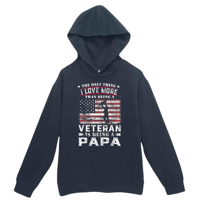 Veteran 365 Papa Veteran Fathers Day Gift Urban Pullover Hoodie