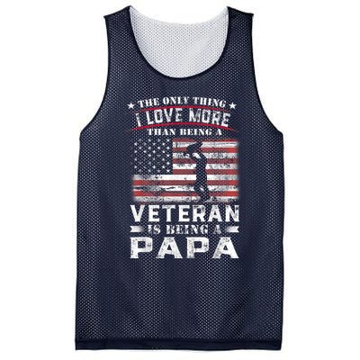 Veteran 365 Papa Veteran Fathers Day Gift Mesh Reversible Basketball Jersey Tank