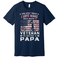 Veteran 365 Papa Veteran Fathers Day Gift Premium T-Shirt