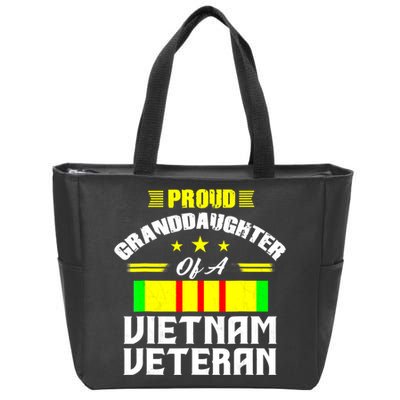 Veteran 365 Proud Granddaughter Of A Vietnam Veteran Zip Tote Bag