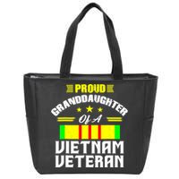 Veteran 365 Proud Granddaughter Of A Vietnam Veteran Zip Tote Bag