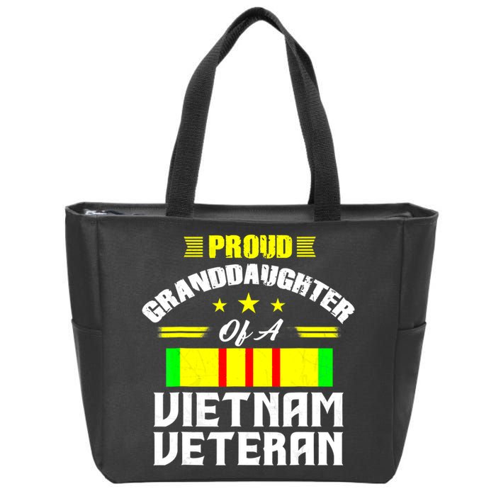 Veteran 365 Proud Granddaughter Of A Vietnam Veteran Zip Tote Bag