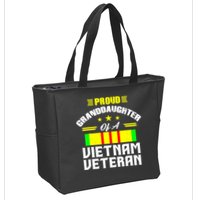 Veteran 365 Proud Granddaughter Of A Vietnam Veteran Zip Tote Bag