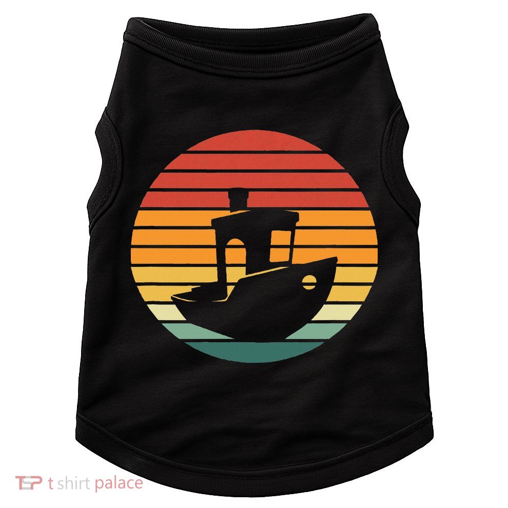 Vintage 3d Printing Benchy Sunset For 3d Printer Maker Doggie Tank