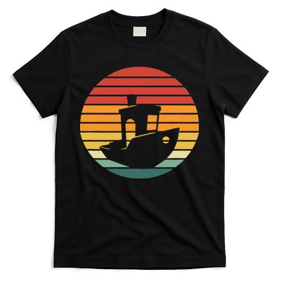 Vintage 3d Printing Benchy Sunset For 3d Printer Maker T-Shirt