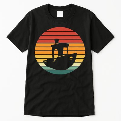 Vintage 3d Printing Benchy Sunset For 3d Printer Maker Tall T-Shirt