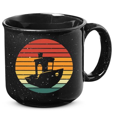 Vintage 3d Printing Benchy Sunset For 3d Printer Maker 15oz Campfire Ceramic Mug