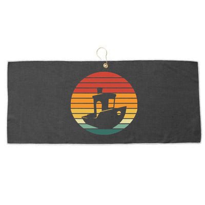 Vintage 3d Printing Benchy Sunset For 3d Printer Maker Large Microfiber Waffle Golf Towel