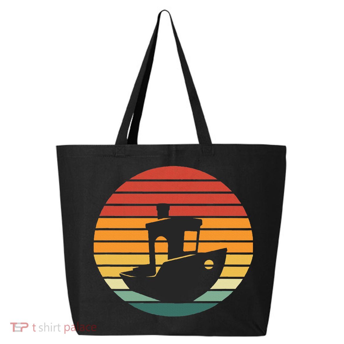 Vintage 3d Printing Benchy Sunset For 3d Printer Maker 25L Jumbo Tote