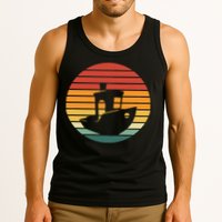 Vintage 3d Printing Benchy Sunset For 3d Printer Maker Tank Top