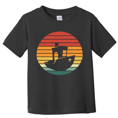 Vintage 3d Printing Benchy Sunset For 3d Printer Maker Toddler T-Shirt