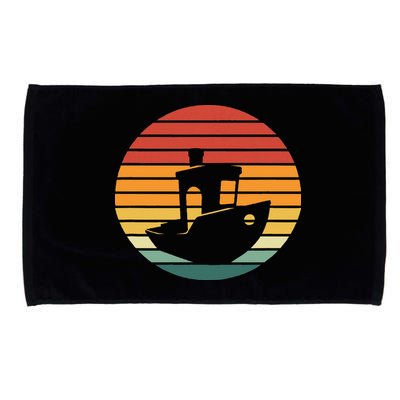 Vintage 3d Printing Benchy Sunset For 3d Printer Maker Microfiber Hand Towel