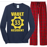 Vault 33 Resident Funny Yellow Blue Long Sleeve Pajama Set