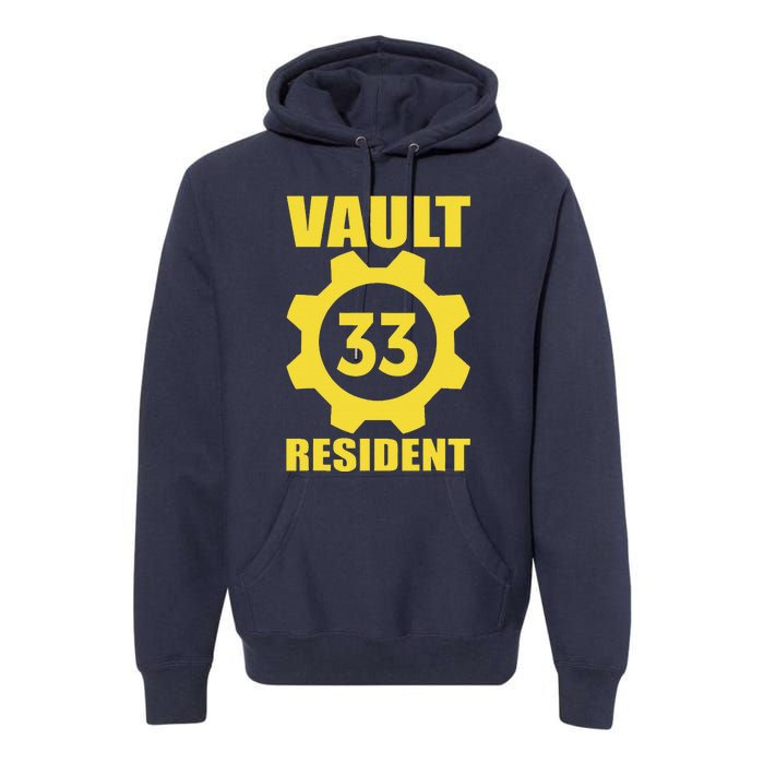 Vault 33 Resident Funny Yellow Blue Premium Hoodie