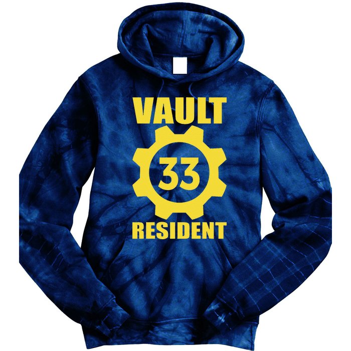 Vault 33 Resident Funny Yellow Blue Tie Dye Hoodie