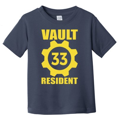 Vault 33 Resident Funny Yellow Blue Toddler T-Shirt