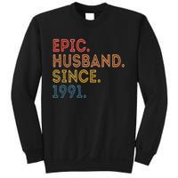 Vintage 32-Year Wedding Anniversary Epic Husband Since 1991 Sweatshirt