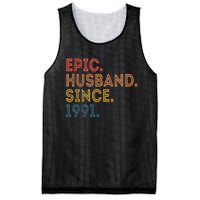 Vintage 32-Year Wedding Anniversary Epic Husband Since 1991 Mesh Reversible Basketball Jersey Tank