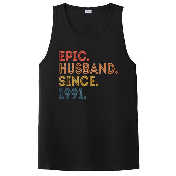 Vintage 32-Year Wedding Anniversary Epic Husband Since 1991 PosiCharge Competitor Tank