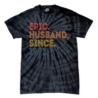 Vintage 32-Year Wedding Anniversary Epic Husband Since 1991 Tie-Dye T-Shirt