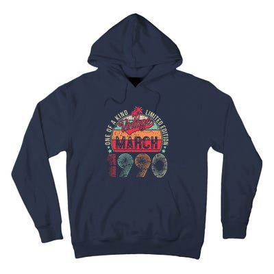 Vintage 33 Year Old March 1990 Limited Edition 33rd Birthday Tall Hoodie