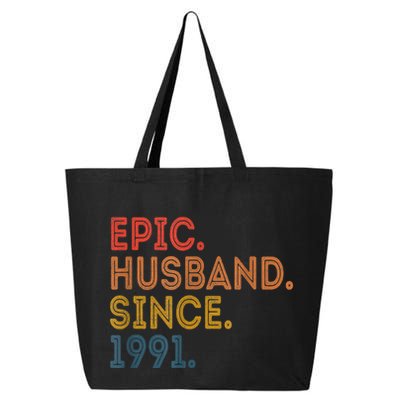 Vintage 32 Year Wedding Anniversary Epic Husband Since 1991 25L Jumbo Tote
