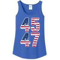 Vintage 45 47 Squared Trump 2024 Election Gift Gift Ladies Essential Tank